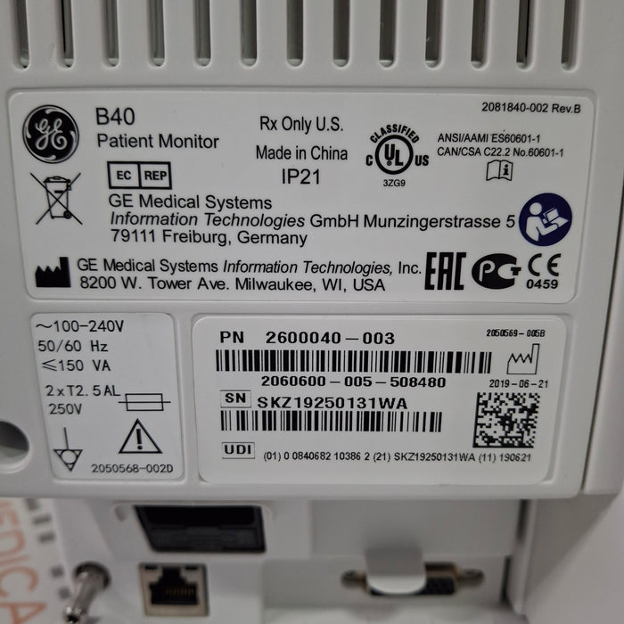GE Healthcare GE Healthcare B40 Patient Monitor Patient Monitors reLink Medical