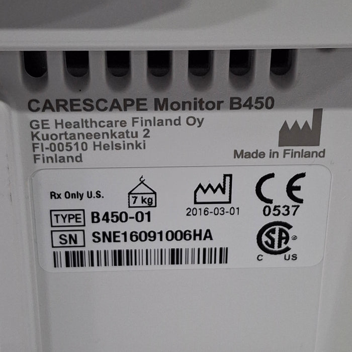 GE Healthcare GE Healthcare Carescape B450 Critical Care Patient Monitor Patient Monitors reLink Medical