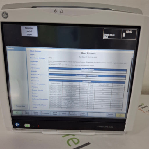 GE Healthcare GE Healthcare Carescape B450 Critical Care Patient Monitor Patient Monitors reLink Medical