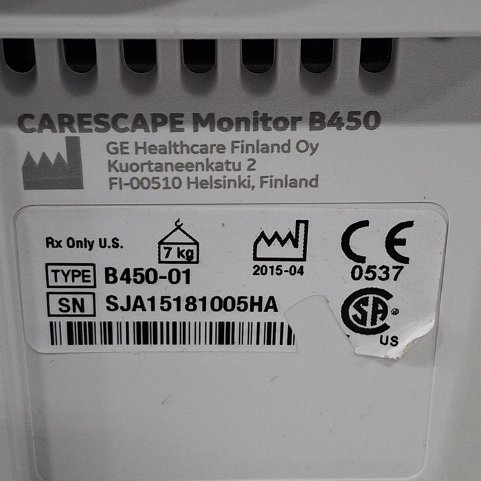 GE Healthcare GE Healthcare Carescape B450 Critical Care Patient Monitor Patient Monitors reLink Medical