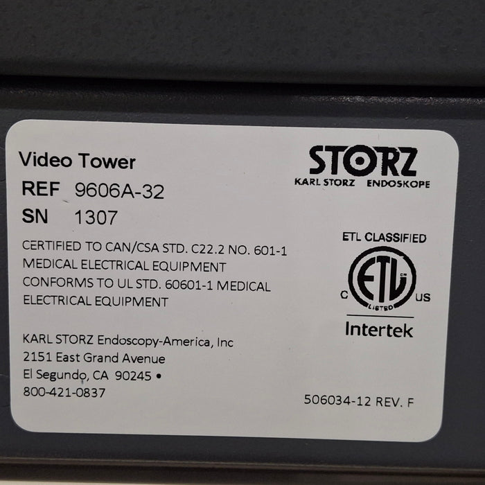 Karl Storz Karl Storz 9606A Video Tower Cart Rigid Endoscopy reLink Medical