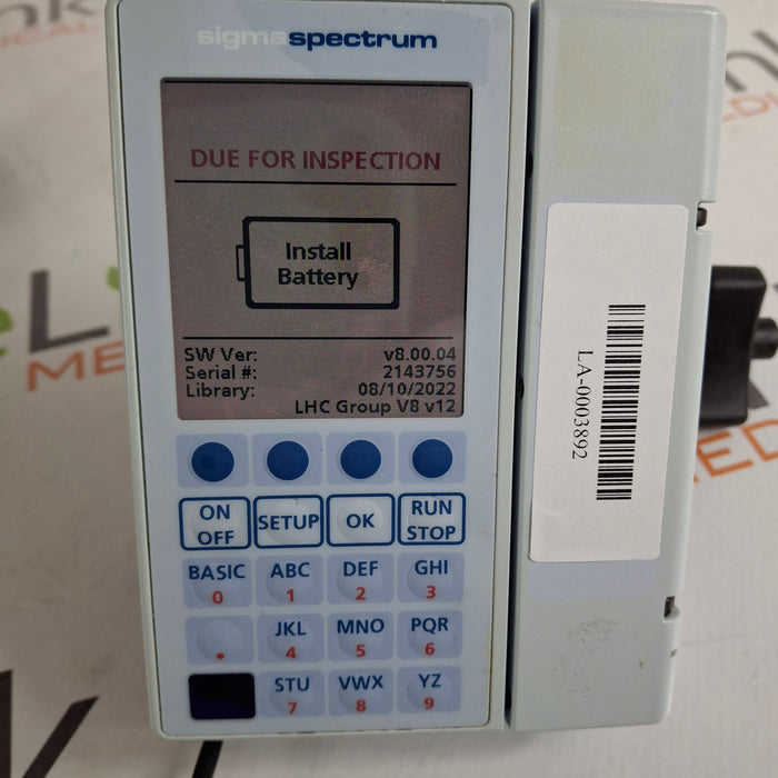 Baxter Baxter Sigma Spectrum 8.00.04 w/o Battery Infusion Pump Infusion Pump reLink Medical
