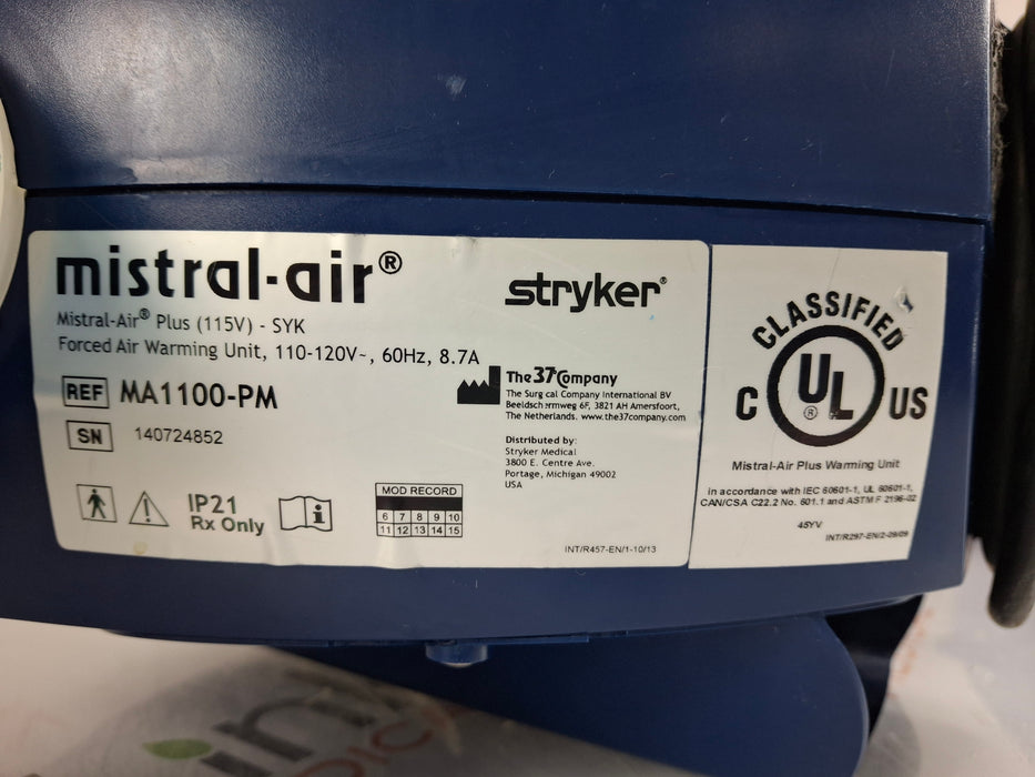 Stryker Stryker Mistral-Air Forced Air Warming System Surgical Equipment reLink Medical