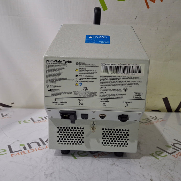Buffalo Filter Buffalo Filter PlumeSafe Whisper Turbo Smoke Evacuation System Electrosurgical Units reLink Online