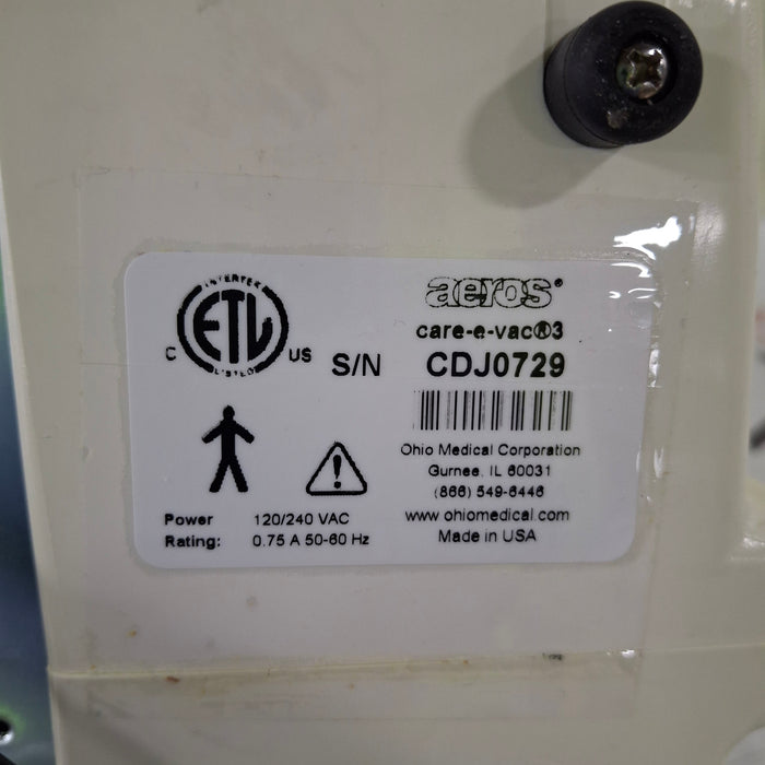 Ohio Medical Corporation Ohio Medical Corporation Care-E-Vac 3 Portable Suction System Surgical Equipment reLink Medical