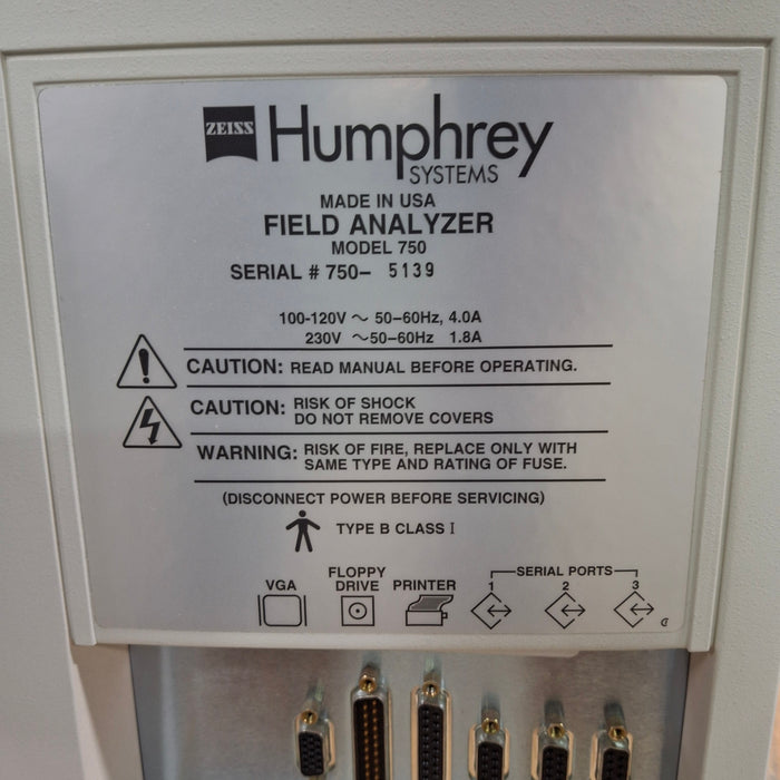 Carl Zeiss 750 Humphrey Field Analyzer