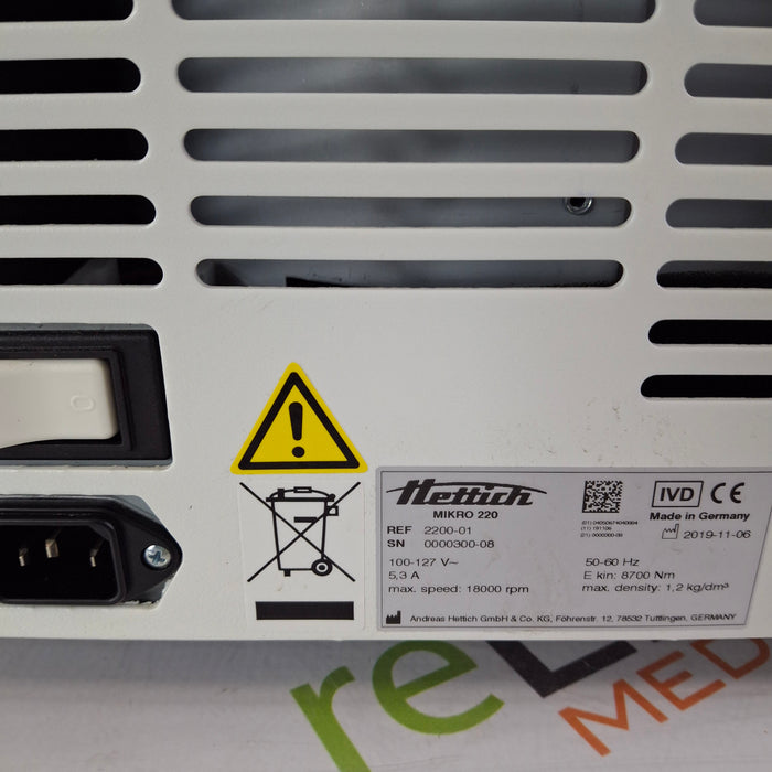 Hettich Hettich MIKRO 220 Centrifuge Centrifuges reLink Medical