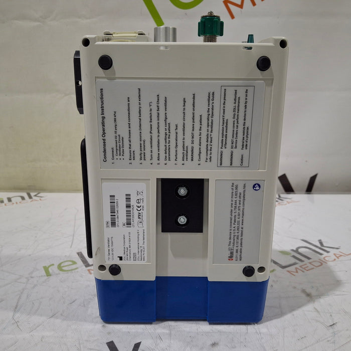 Zoll Zoll Z Vent Transport Ventilator Respiratory reLink Medical