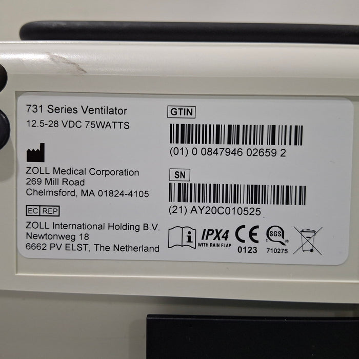 Zoll Zoll Z Vent Transport Ventilator Respiratory reLink Medical