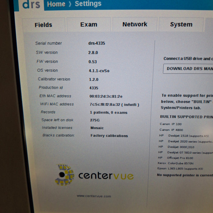 CenterVue CenterVue DRS Retinal Camera Ophthalmology reLink Medical