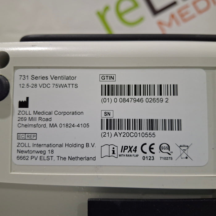 Zoll Zoll Z Vent Transport Ventilator Respiratory reLink Medical