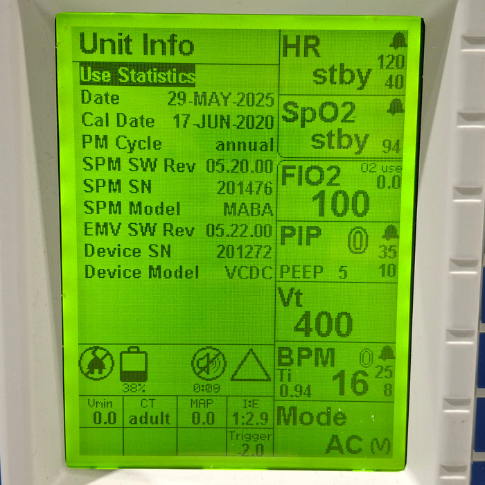 Zoll Zoll Z Vent Transport Ventilator Respiratory reLink Medical