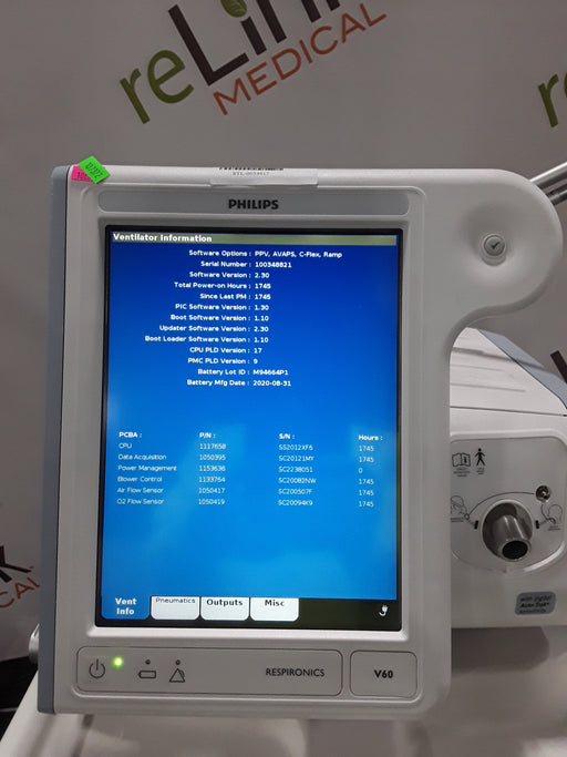 Philips Philips Respironics V60 BiPAP Ventilator Respiratory reLink Medical