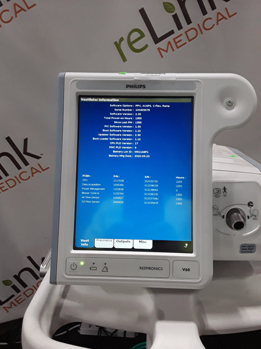 Philips Philips Respironics V60 BiPAP Ventilator Respiratory reLink Medical
