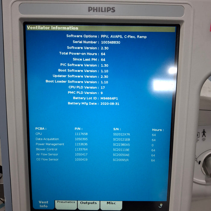 Philips Philips Respironics V60 BiPAP Ventilator Respiratory reLink Medical