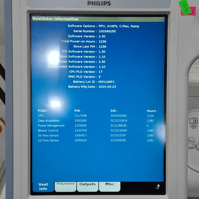 Philips Philips Respironics V60 BiPAP Ventilator Respiratory reLink Medical