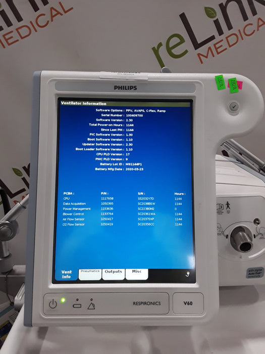 Philips Philips Respironics V60 BiPAP Ventilator Respiratory reLink Medical