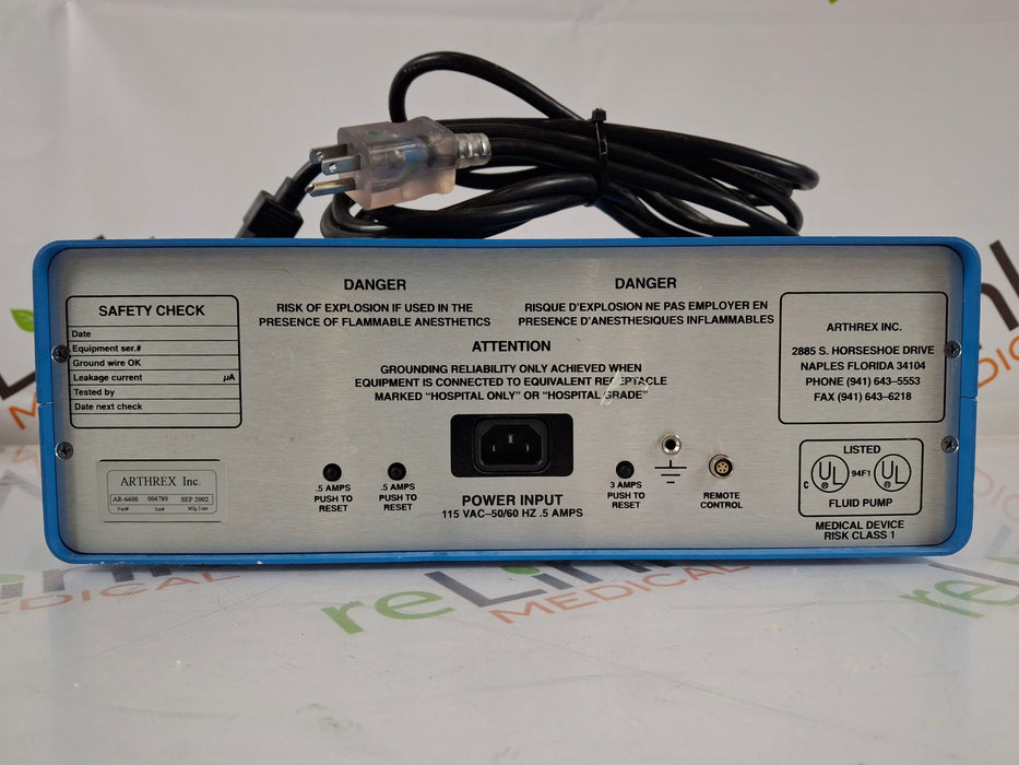 Arthrex Arthrex Continuous Wave 2 Arthroscopy Pump Surgical Equipment reLink Medical