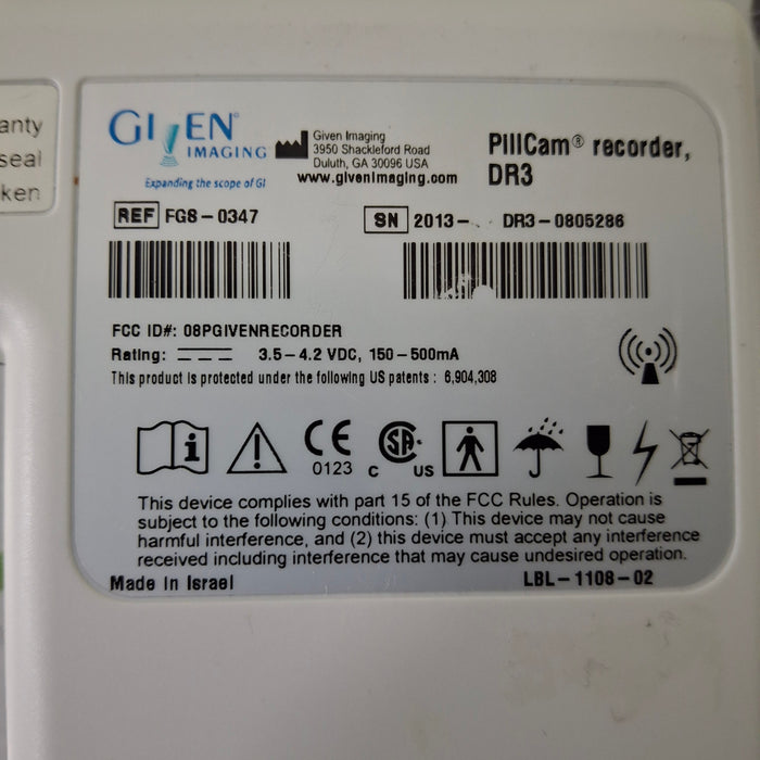 Given Imaging Inc Given Imaging Inc FGS-0347 PillCam Recorder Surgical Equipment reLink Medical