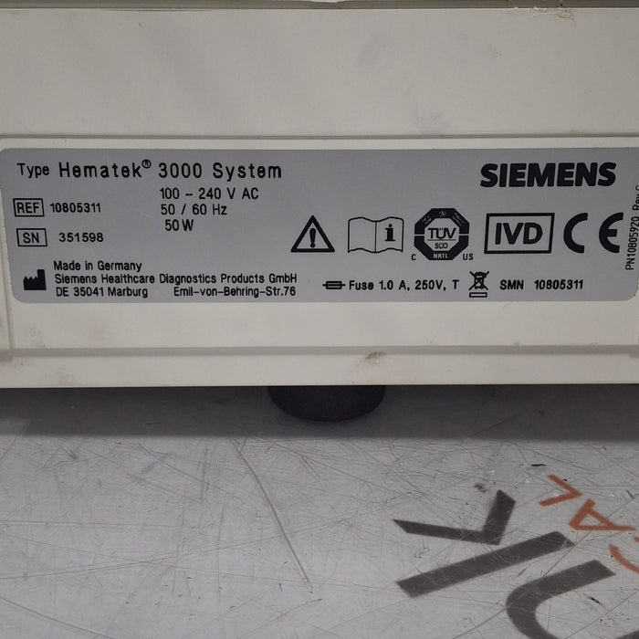 Siemens Siemens Hematek 3000 Slide Stainer Histology and Pathology reLink Medical