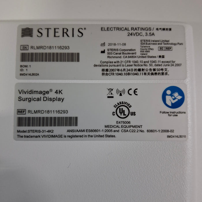 Steris VividImage 4K Surgical Display