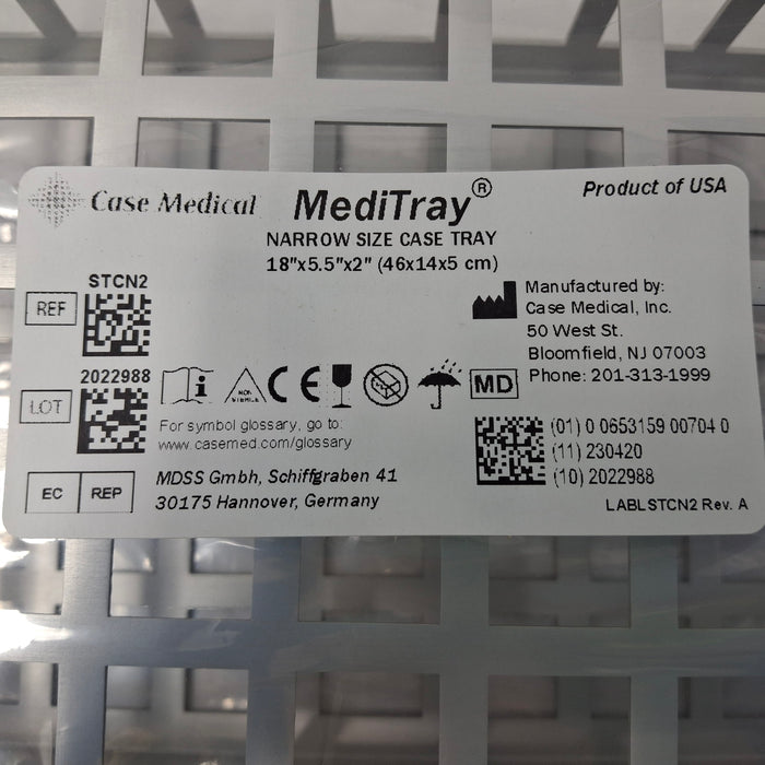 Case Medical Inc Case Medical Inc MediTray STCN2 Narrow Size Case Tray 18"x5.5"x2" Surgical Instruments reLink Medical