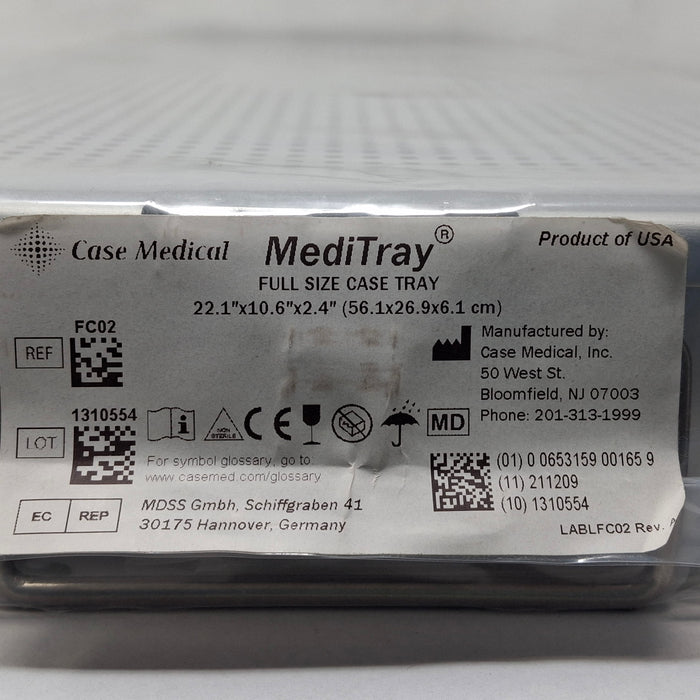 Case Medical Inc MediTray FC02 Full Size Case Tray 22.1"x10.6"x2.4"