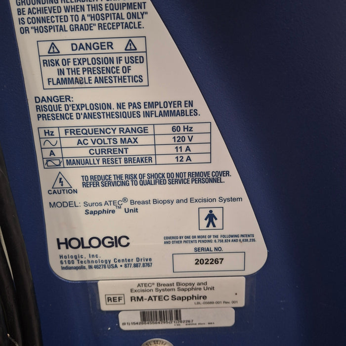 Hologic, Inc. Hologic, Inc. Atec Sapphire breast biopsy machine X-Ray Equipment reLink Medical