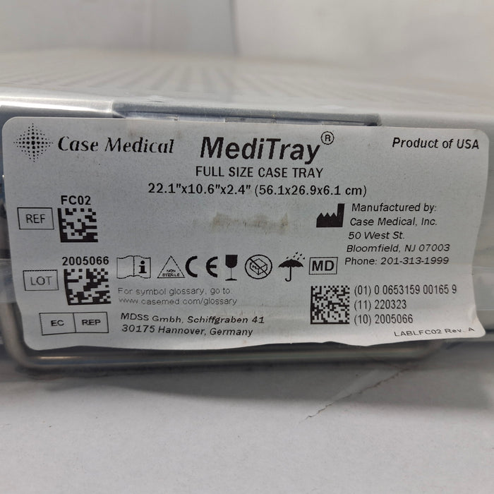 Case Medical Inc Case Medical Inc MediTray FC02 Full Size Case Tray 22.1"x10.6"x2.4" Surgical Instruments reLink Medical