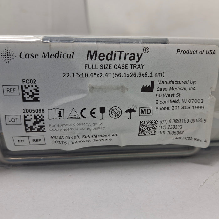 Case Medical Inc Case Medical Inc MediTray FC02 Full Size Case Tray 22.1"x10.6"x2.4" Surgical Instruments reLink Medical