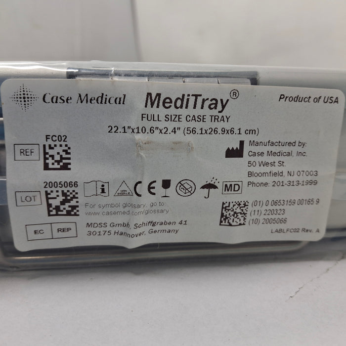 Case Medical Inc Case Medical Inc MediTray FC02 Full Size Case Tray 22.1"x10.6"x2.4" Surgical Instruments reLink Medical