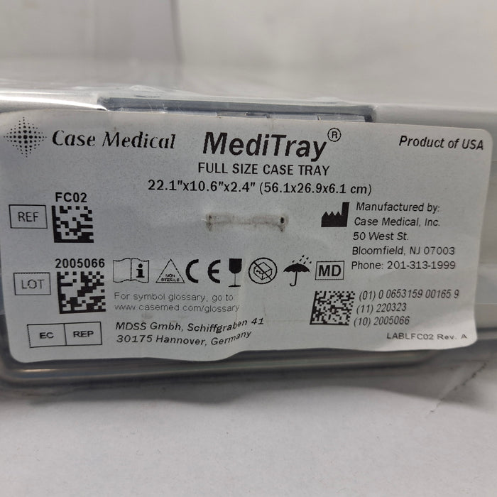 Case Medical Inc MediTray FC02 Full Size Case Tray 22.1"x10.6"x2.4"