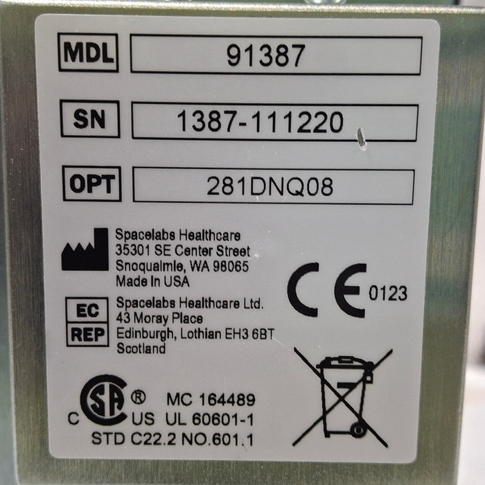 Spacelabs Healthcare Ultraview SL 91387 Patient Monitor