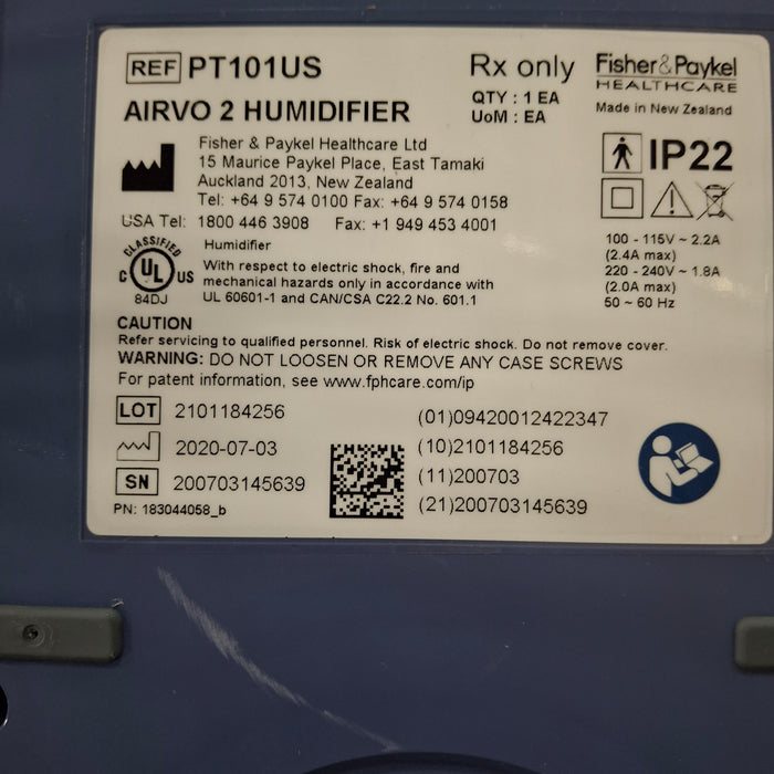 Fisher & Paykel Airvo 2 Humidified High Flow Therapy Unit