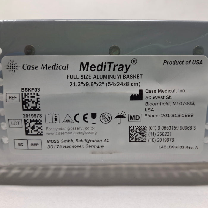 Case Medical Inc Case Medical Inc MediTray BSKF03 Full Size Aluminum Basket 21.3"x9.6"x3" Surgical Instruments reLink Medical
