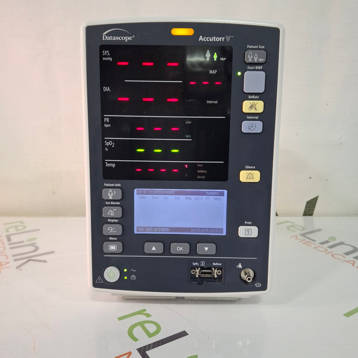 Mindray Mindray Datascope Accutorr V Vital Signs Monitor Patient Monitors reLink Medical