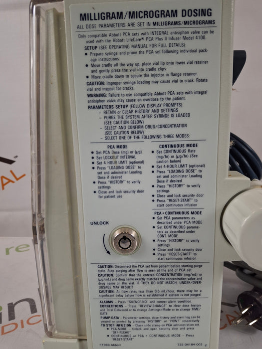 Hospira Hospira LifeCare 4100 PCA Plus II Infusion Pump Infusion Pump reLink Medical