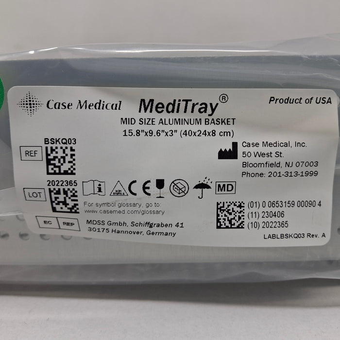 Case Medical Inc Case Medical Inc MediTray BSKQ03 Mid Size Aluminum Basket 15.8"x9.6"x3" Surgical Instruments reLink Medical