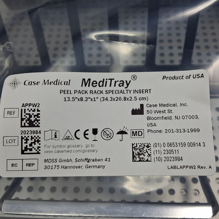 Case Medical Inc Case Medical Inc MediTray APPW2 Peel Pack Rack Specialty Insert 13.5"x8.2"x1" Surgical Instruments reLink Medical