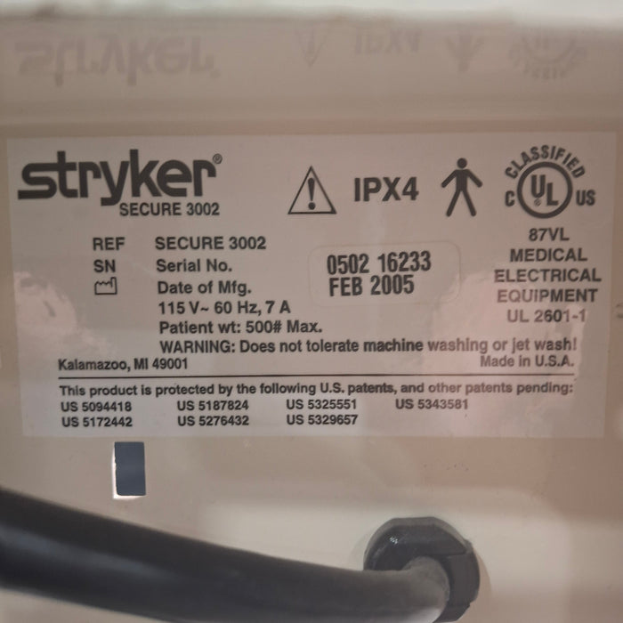 Stryker Secure III 3002 Hospital Bed