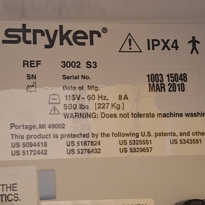 Stryker Secure III 3002 Hospital Bed