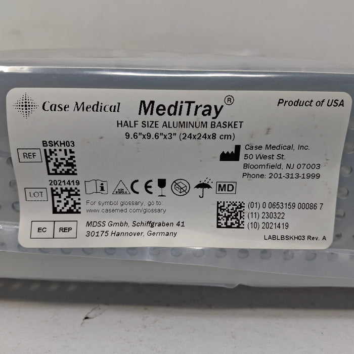 Case Medical Inc MediTray BSKH03 Half Size Aluminum Basket 9.6"x9.6"x3"