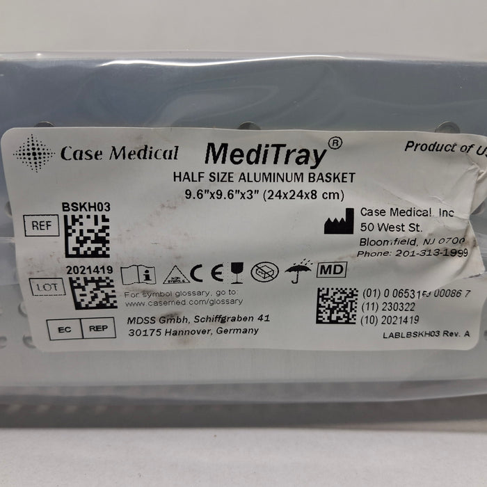 Case Medical Inc Case Medical Inc MediTray BSKH03 Half Size Aluminum Basket 9.6"x9.6"x3" Surgical Instruments reLink Medical