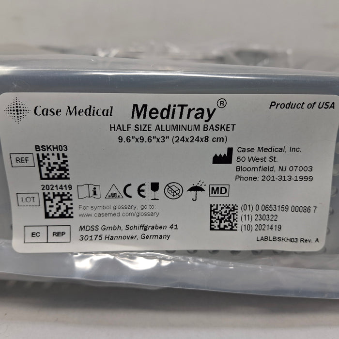 Case Medical Inc Case Medical Inc MediTray BSKH03 Half Size Aluminum Basket 9.6"x9.6"x3" Surgical Instruments reLink Medical
