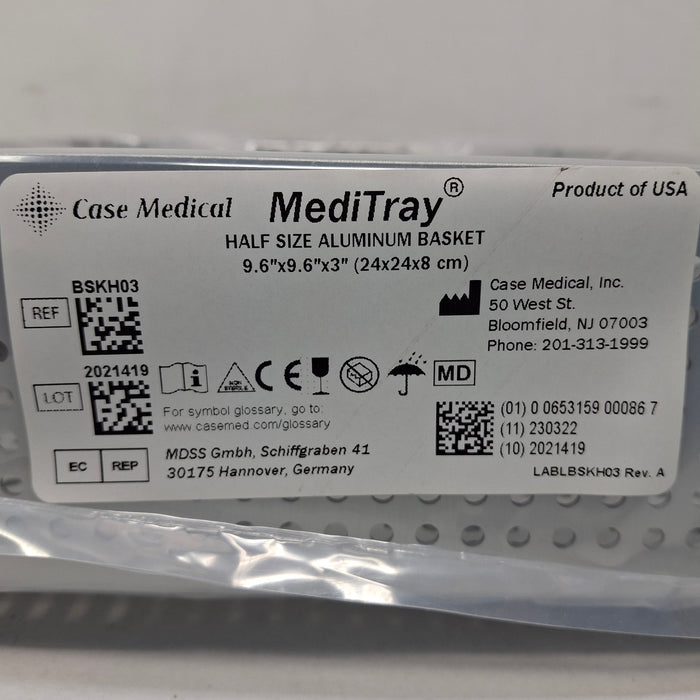 Case Medical Inc Case Medical Inc MediTray BSKH03 Half Size Aluminum Basket 9.6"x9.6"x3" Surgical Instruments reLink Medical