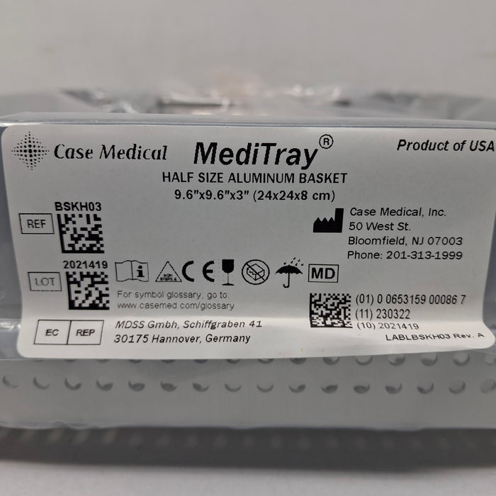 Case Medical Inc Case Medical Inc MediTray BSKH03 Half Size Aluminum Basket 9.6"x9.6"x3" Surgical Instruments reLink Medical
