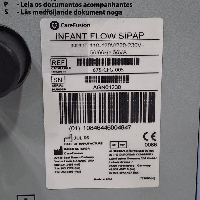 CareFusion CareFusion Infant Flow SIPAP Ventilation System Respiratory reLink Medical