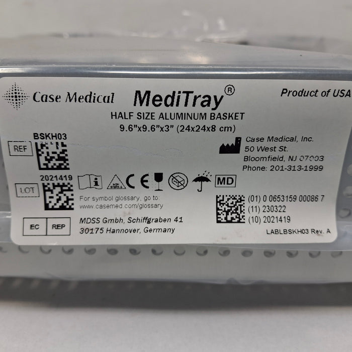 Case Medical Inc Case Medical Inc MediTray BSKH03 Half Size Aluminum Basket 9.6"x9.6"x3" Surgical Instruments reLink Medical