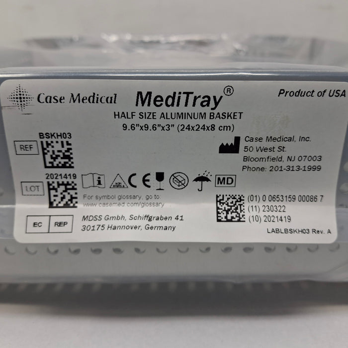 Case Medical Inc Case Medical Inc MediTray BSKH03 Half Size Aluminum Basket 9.6"x9.6"x3" Surgical Instruments reLink Medical