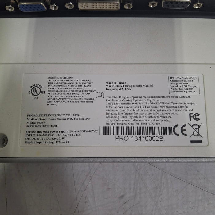 Spacelabs Healthcare 94267 Flat Panel Patient Monitor